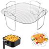ANYUANKW Griglia per Friggitrice Ad Aria Rack a Doppio Strato Accessori Cremagliera | Ad Aria Friggitrice Accessori per Alimenti Cucina