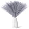 Wekuw 30 pezzi di erba di pampa, fiori secchi, grigio chiaro, erba artificiale della pampa, decorazione per la casa