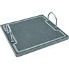 Etna Stone&Design BISTECCHIERA con Manici LAVA GRILL PLUS_ Pietra lavica del vulcano Etna. Antiaderente naturale per Forno E Barbecue Cottura Carne, Pesce, Verdura E Pizza (S 30x30x2cm)