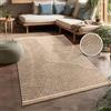 Paco Home Tappeto Cucina Da Esterno Salotto Moderno Balcone Terrazo Motivo Boho Motivo Floreale Con Frange Beige, Dimensione:240x340 cm