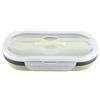 Aramox Contenitori di Immagazzinaggio dell'Alimento Pieghevoli, Scatola di Pranzo Pieghevole del silicone del Commestibile con Forma di Rettangolo per la (Apple_Green)