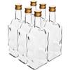 DIAH DO IT AT HOME Bottiglia a forma di onda da 500 ml (0,5 l), 18 tappi a vite dorati (tappo avvitabile) x 18 - Home Brewing Gin Oil Vinegar Wine Vodka - Home Brew