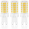 Euxper Lampadina LED G9, 8 W, luce bianca calda, 3000 K, GU9, equivalente a lampadina alogena da 60 W, 80 W, senza sfarfallio, lampadine LED G9, AC 220-240 V, angolo di diffusione 360°, confezione da 3