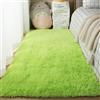 XUEDNGM Tappeto Morbido e Soffice Tappeto Peloso 60 x 180 cm Lavabile Fino a 30 Gradi, Unicolore, Antiscivolo, Morbido Tappeti Soggiorno Pelo Lungo Tappeto a Pelo Lungo, verde chiaro