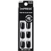 imPRESS KISS imPRESS Color Gel Nail Kit, All Black, con tecnologia PureFit, Mani colore senza smalto, include tampone di preparazione, mini lima, bastoncino per cuticole e 30 unghie finte