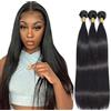 AiPliantfis Bundles Human Hair Straight Capelli Veri Tessitura Human Hair Extensions Capelli Umani Natural Black 50g/PC 150G Double Weft Unprocessed 3 Bundle 30 32 34 Zoll