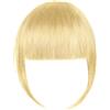LOPHE Frangetta Finta, Frangia Capelli Veri con Frangia Clip, Hair Clip Frontale Frangia, Posticci per Capelli Donna Adatto per lo Styling Quotidiano, Fai-da-Te, Feste(Oro)