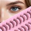 LOPHE Ciglia Finte, 10 Paia Lashes Cat Eye 3D Ciglia Finte Naturali Fake Eyelashes Riutilizzabile Ciglia Finte #SA203