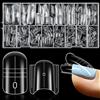 Kiiwah 180 Pezzi Dual Form Sandwich per Piedi, Riutilizzabile Dual Form Quadrate Unghie Finte Piedi per Manicure Salone Polygel Extensions, 15 Taglie