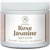 AROMATIKA trust the power of nature Burro Corpo Rosa-Gelsomino 300 ml - Burro Corpo Crema con al Burro di Karité - Olio di Mandorle e Olio di Cocco - Olio Essenziale di Rosa - Idratante Corpo - Cura della Pelle - Cura delle Mani
