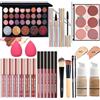 Joyeee Set di Trucchi Completo, Kit trucchi Donna Adolescenti Ragazza, Make up Set Regalo con Palette di ombretti Rossetto Lipliner Mascara Blush Fondotinta Eyeliner Pennello