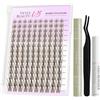 VEYESBEAUTY Ciglia Finte Kit Marroni fai da te Extension Manga 8-18mm | Newbie's Five-Second Ciglia Finte Ciuffetti Naturali e Sottili Ciglia Colorate Lash Clusters o Lunghezza Mista