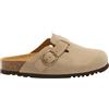 SCHOLL FAE DARK BEIGE SUEDE Sabot Donna