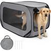 Aomig Recinto per Cani da Interno Pieghevole, Box Traspirante Portatile 93 x 54 x 54 cm, Recinto per Gatti Conigli con Borsa da Trasporto, Gabbia Portatile per Cani Gatti Auto per Viaggi e Campeggio