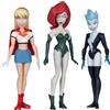 McFarlane Toys - The New Batman Adventures Poison Ivy Live Wire Supergirl (Girls Night Out) - Confezione da 3 etichette dorate