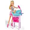 Simba 105733266 Steffi Love Cute Pet Salon - Bambola con vestiti da 29 cm e stazione di lavaggio per cani con doccia, cassetti apribili, 2 cani, accessori per toelettatura, dai 3 anni