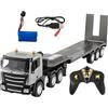 Générique Semirimorchio Telecomandato Semi-Camion RC Auto E Camion Telecomandati In 1/24 Veicolo Da Costruzione Elettrico Telecomandato 2 4 GHz con Rimorchio