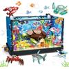 Jonrryin Gioco di Costruzione Acquario 12 in 1 - Giocattolo di Costruzione di Animali Marini con Meduse Marine - Pesci - Regalo per Adulti e Bambini di Età da 8 a 12 Anni