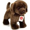 Hermann Teddy Teddy Hermann 91997 Labrador marrone in piedi 30 cm, peluche con contenuto di riciclo ideale (materiale di riempimento)