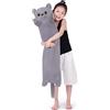 SNOWOLF British Shorthair CatSoft Cuscino Peluche Cuscino di Cotone Gattino Cuscino Cuddly farcito Carino Peluche Doll Giocattolo Regalo Per Bambini Fidanzata (Blu Britannico, 100cm)