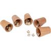 GICO Bicchieri per Dadi in Vera Pelle Standard (9 cm) con 6 cubi - Set 5 Pezzi -5902-5