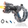 Lergas Pistola ad acqua elettrica con luci a LED, pistola ad acqua automatica, grande capacità, 320 ml, pistola ad acqua con portata fino a 8 - 9 m, pistola a spruzzo per adulti, ragazzi e ragazze (nero)