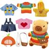 LYPPUL Capybara Peluche, 9 pezzi Capybara, Capybara Plushie con borsa per vestiti, cappello per bambini, ragazzi, ragazze, come decorazione per la casa, regalo di compleanno per bambini