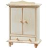 Hobbyfun Armadio in miniatura 1:12 Scale Beige Legno Tradizionale/Rustico