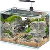 Hydor Acquario 34 Litri in Vetro con Lampada LED Dimmeribile 3 Modalità (giorno, notte e misto), Filtro Interno Silenzioso e Riscaldatore, 40 x 40 x 60 cm