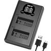 Generic DSTE LP-E17 Carica Batterie USB Doppio con Display LCD, compatibile con Canon EOS M6 Mark II, EOS Kiss X7, EOS Kiss M, EOS M, M2, M10, M100, Rebel SL3