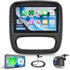 Rimoody 6G+128G 8 Core Autoradio Android per Renault Trafic Opel Vivaro B FIAT Talento Nissan NV300, 9 Schermo Carplay Android Auto Senza Fili FM/RDS/EQ/DSP WiFi GPS Bluetooth Panoramica a 360° Retrocamera