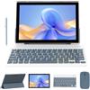ATOZEE Tablet da 10 pollici con tastiera 2 in 1, tablet Android 14, include custodia, pennino capacitivo, batteria da 6000 mAh, 8 GB + 64 GB, compatibile con tablet espandibile fino a 1024 GB da 10.1