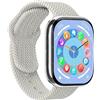 JINSHANGZI Jinshangzì 2025 Nuova Serie di Smart Watch HK11 Pro Max 10 46mm AMOLED 4G ROM Bluetooth Chiamate di Rete Orologio AI Robot NFC Bussola Uomo Donna (Argento)
