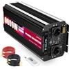 Yinleader Power Inverter 5000W/10000W onda sinusoidale modificata Convertitore DC 12V a 220V AC Convertitore di corrente con 2 prese AC, Telecomando, display LCD e porta USB per Auto, Camion e Camper