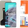 AGCUT Schermo LCD per Oppo Reno2 LCD Display per Oppo Reno 2 PCKM70 PCKT00 PCKM00 Schermo di Ricambio Digitalizer Touch Screen Assembly con Strumenti (Nero, Non per Reno 2Z / 2F)