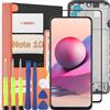 TGHongKy per Xiaomi Redmi Note 10 4G Schermo LCD per Xiaomi Redmi Note 10s 4G Display Assemblea Sostituzione Schermo di Vetro Digitalizzatore con Strumenti di Riparazione(Nero con Cornice)