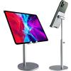 Desire2 Supporto in alluminio regolabile multi-angolo universale per Tablet e Smartphone - Argento