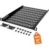 Tecmojo 10 Pollici 0,5U Ripiano Rack, Profondità 260mm, Piastra di Base con Aperture di Ventilazione, Ripiano in Metallo per Armadi di Rete e Server, Circolazione dell'Aria Migliorata, Nero
