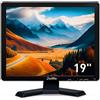 JaiHo Monitor PC da 19 Pollici 1280x1024 HDMI Schermo Monitor LCD 4:3 Video Audio Display con HDMI BNC VGA AV USB Input Auricolare per PC Camera DVR CCTV, Compatible VESA