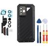 MinTroSD Copribatteria posteriore per Ulefone Power Armor 18, accessori di ricambio per riparazione, parti (nero)