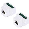 QUARKZMAN 2 Confezioni RJ11 Cat 3 Jack Telefonici, Jack Di Accoppiamento Cat3 Con Morsetti A Vite Per RJ11 6P4C Femmina, Bianco