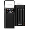 Zenopowrx 60000mAh Power Bank Batteria Esterna 45W PD Ricarica Rapida Caricabatterie Esterno con 4 Cavo Integrato 7 Uscite,USB C Grande Batteria Portatile con Torcia Elettrica, Display LED per Smartphone