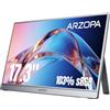 ARZOPA Monitor Portatile 17,3 IPS 103% sRGB | Schermo FHD 1080P | HDR10 | Ultra Sottile 9.3mm | Altoparlanti Integrati | Plug & Play per Laptop, PC, Mac, Console - Z1C PLUS