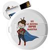 My Custom Style PenDrive USB tonda 4,3cm#Insegnante 2#32Gb