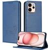 XINYEXIN Custodia per Oppo Reno 15 5G, Cover a Libro in Pelle PU con Blocco RFID, Slot per Carte, Supporto, Protezione Completa Antiurto - Blu