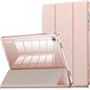 INFILAND Custodia per Samsung Galaxy Tab A9+ / A9 Plus 11 Pollici 2023 SM-X210/ X216/ X218,Supporto Sottile Custodia Protettiva Trasparente e Intelligente (Oro rosa)