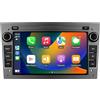 hizpo Android 14 Autoradio 7 Zoll Touchscreen 4-Kern 2GB+32GB Per Opel Astra H Corsa C Zafira Corsa D Meriva Vivaro WiFi CarPlay/Android Auto Bluetooth 4G SWC GPS RDS-Grigio