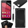 ebestStar - Cover per Wiko Pulp 4G, Custodia Silicone Protezione TPU Antiurto, Morbida Sottile Slim + Mini Penna, Nero