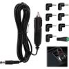 Riybyds Caricabatteria da Auto Universale 12V 2A - Cavo di Alimentazione DC con Spina 5,5x2,1mm per Lettori GPS, DVD, Altoparlanti, Tiralatte, Fotocamera, Etichettatrice e Router - Include 8 Connettori