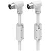 Hama Cavo Antenna M/F 205056 1.5m 90º 90db Bianco